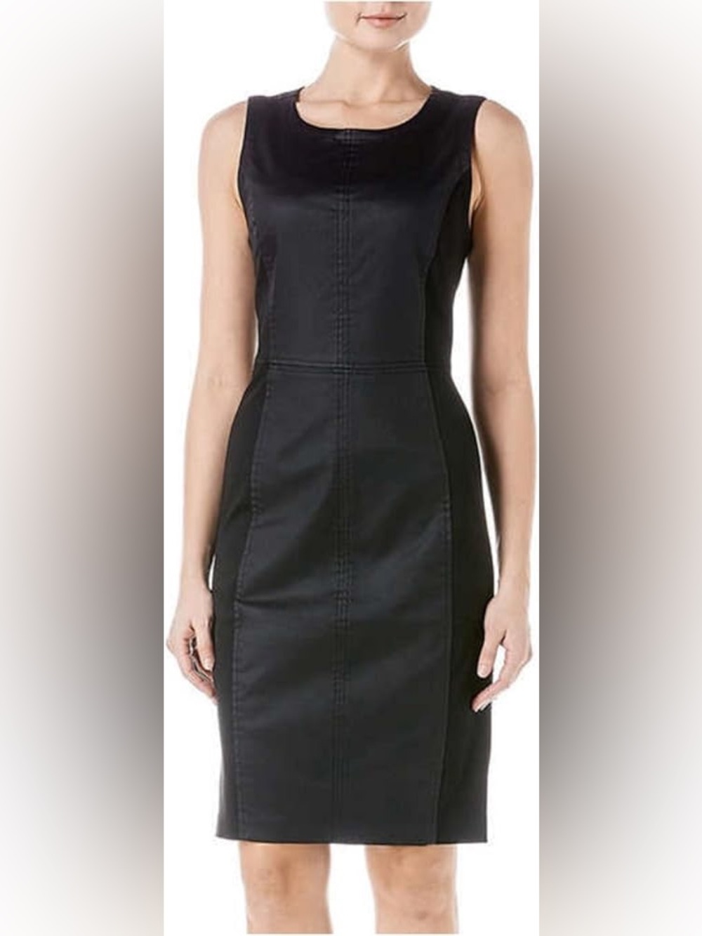 Level 99 Women's Denim Sleeveless Full Back Zipper Knee Length Dress M